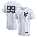 CAdoa NY.Yankees #99 Aaron Judge Player White Limited Elite Home Stitched Jerseys