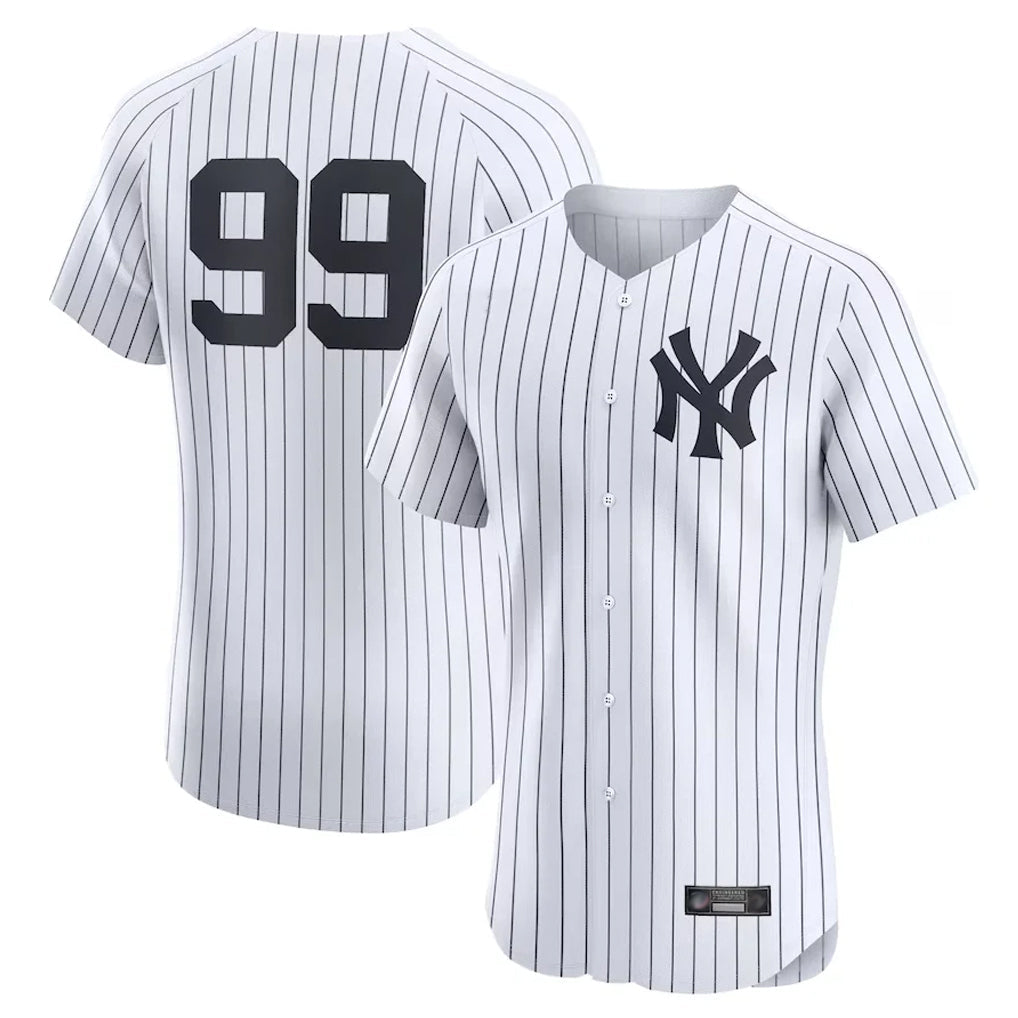 CAdoa NY.Yankees #99 Aaron Judge Player White Limited Elite Home Stitched Jerseys