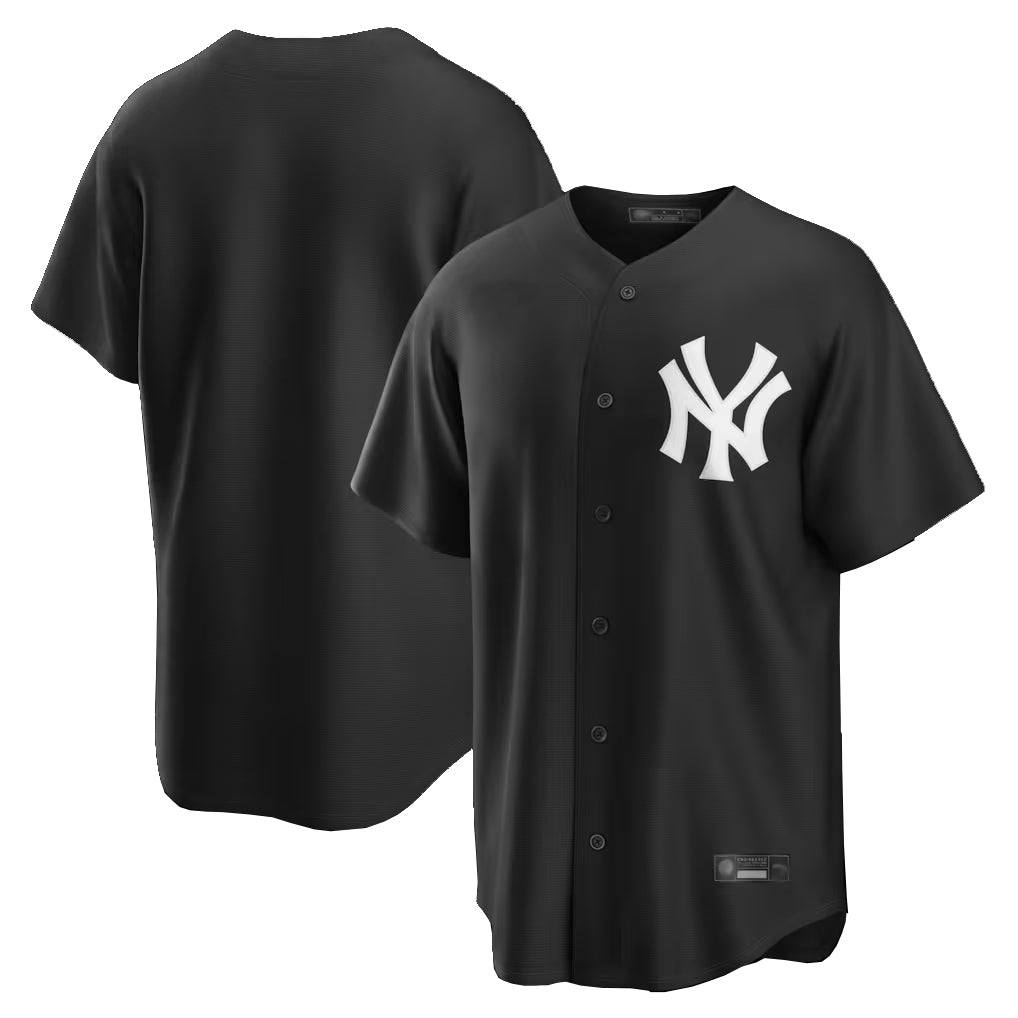 CAdoa NY.Yankees Blank Player Black Game Stitched Jerseys