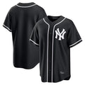CAdoa NY.Yankees Blank Player Black Out Game Home Stitched Jerseys