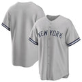 CAdoa NY.Yankees Blank Player Gray Road Game Stitched Jerseys