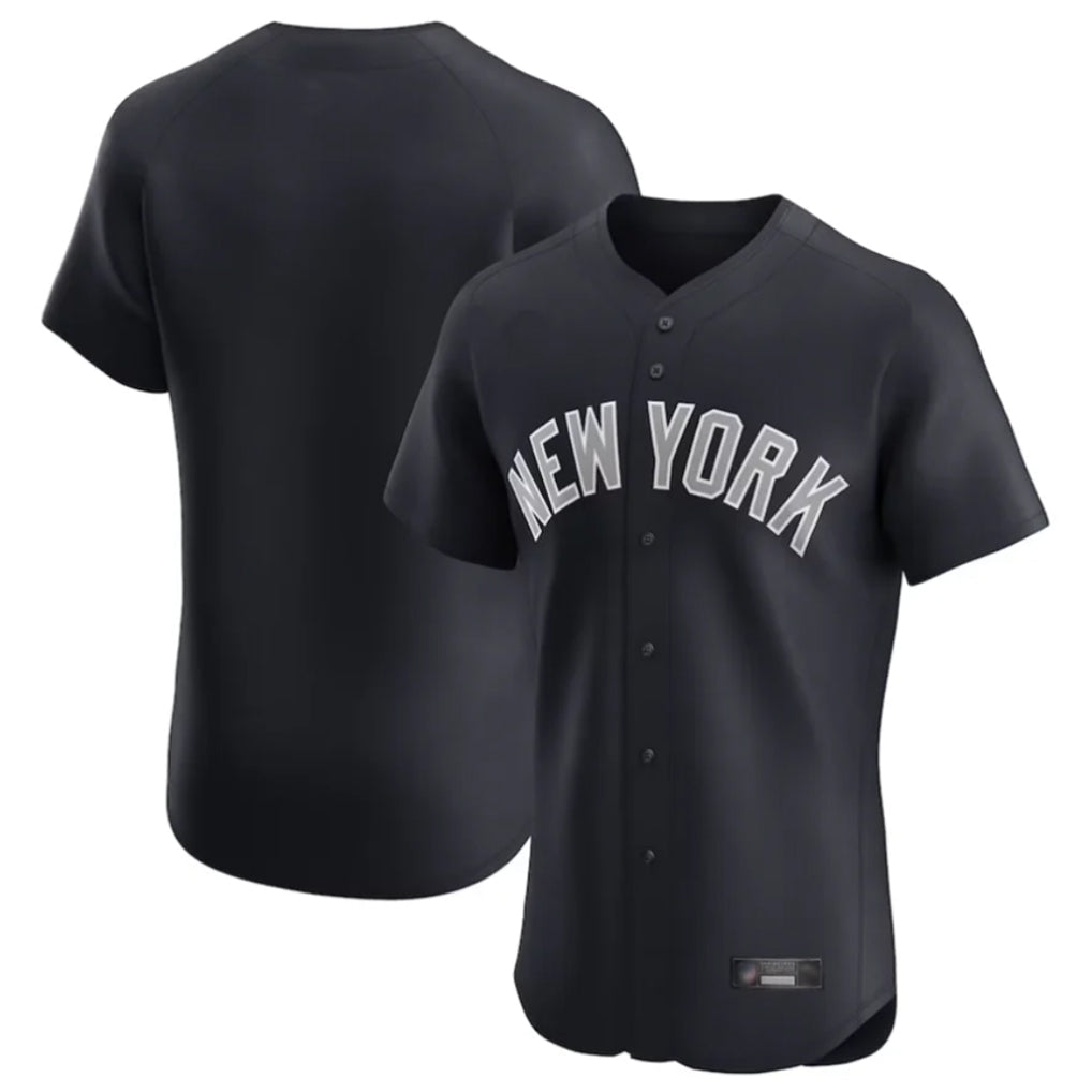 CAdoa NY.Yankees Blank Player Navy Home Replica Elite Stitched Jerseys