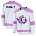 CAdoa O.Senators White Hockey Fights Cancer Survivor Practice Jerseys