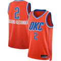 CAdoa OC.Thunder #2 Shai Gilgeous-Alexander Orange Swingman Stitched Jerseys - Statement Edition
