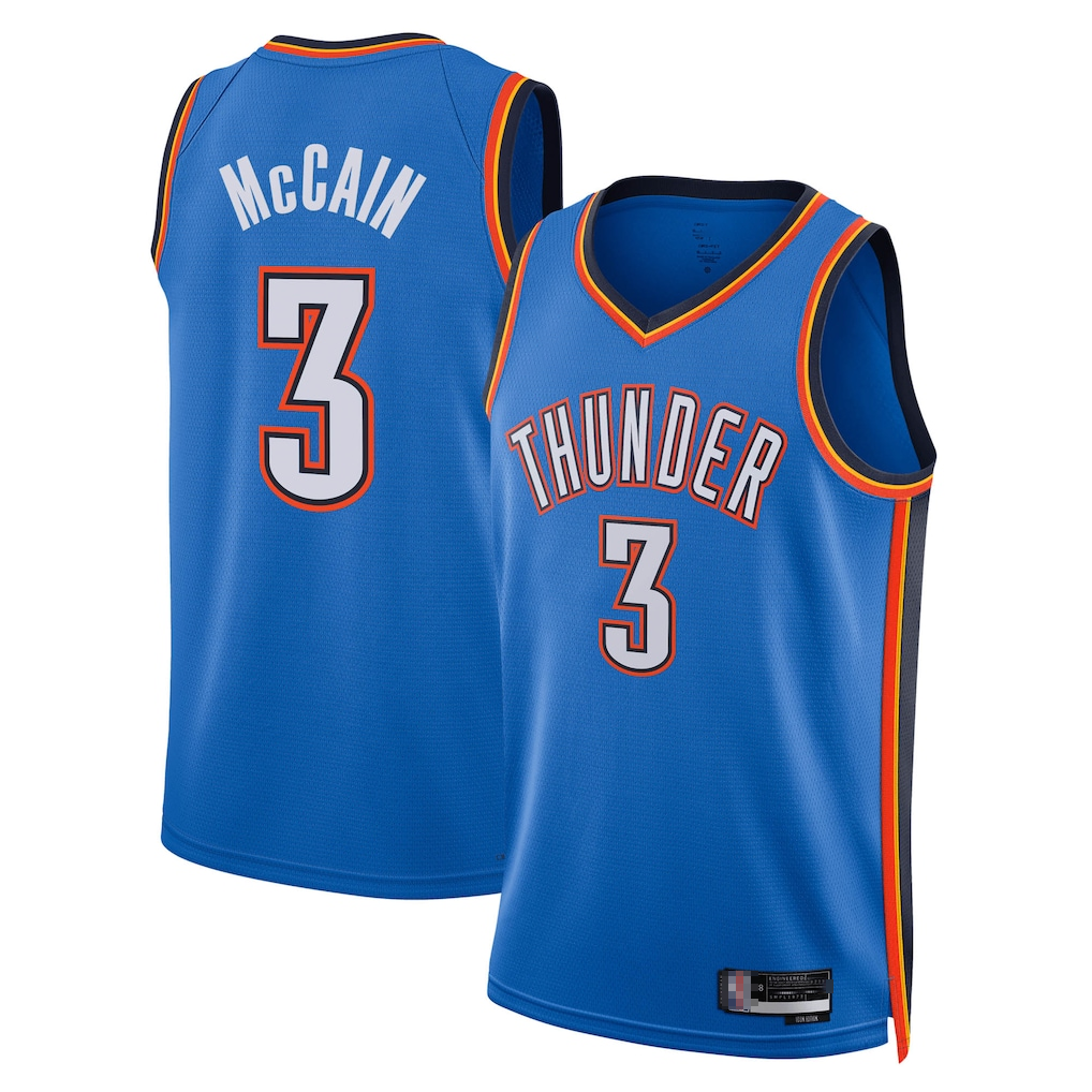CAdoa OC.Thunder #3 Jalen Williams Blue Swingman Stitched Jerseys - Icon Edition