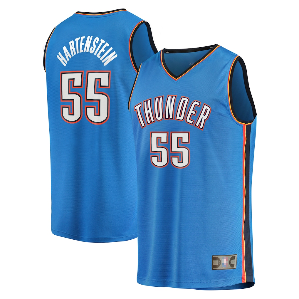 CAdoa OC.Thunder #55 Isaiah Hartenstein Blue Fast Break Replica Player Stitched Jerseys - Icon Edition