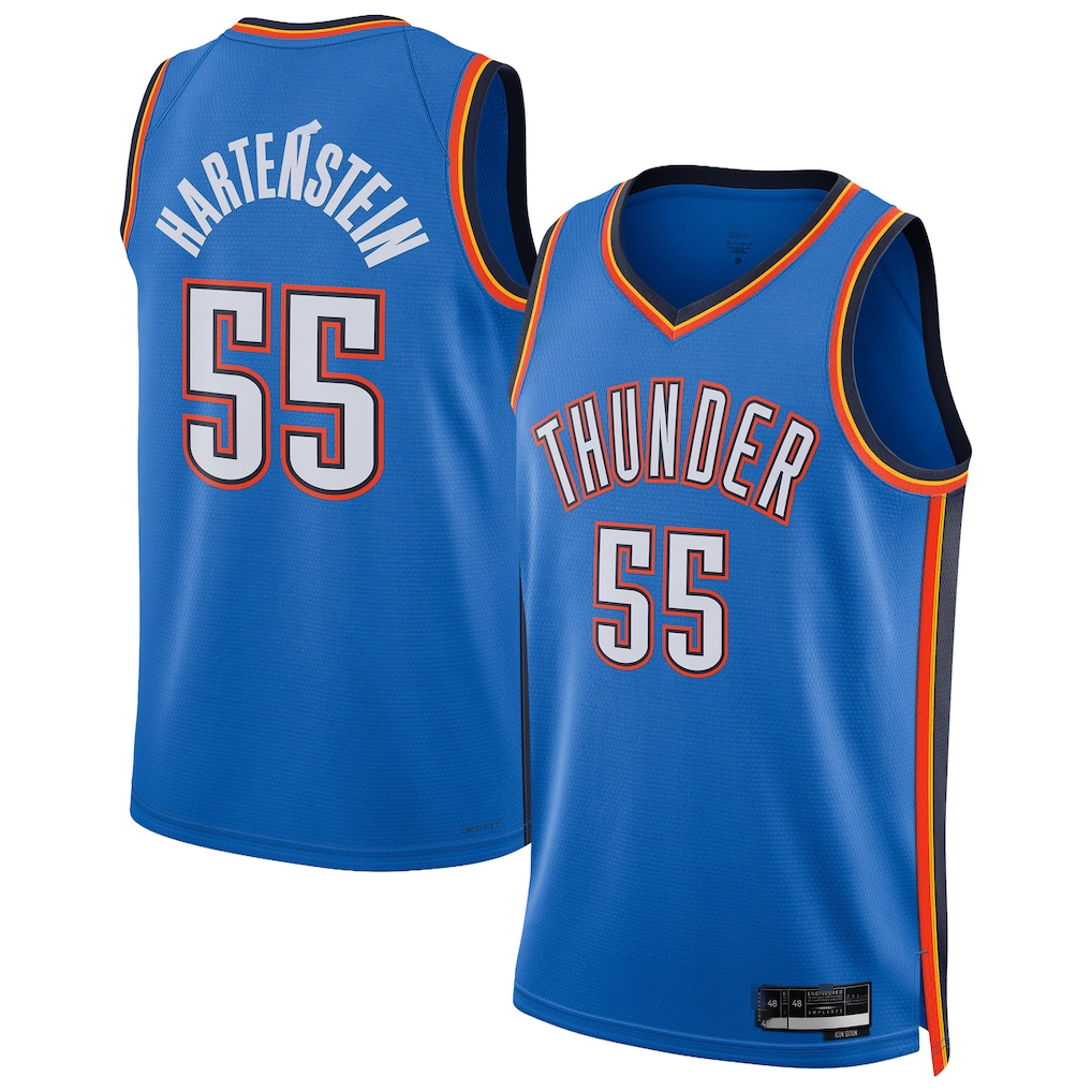 CAdoa OC.Thunder #55 Isaiah Hartenstein Blue Swingman Stitched Jerseys - Icon Edition