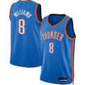 CAdoa OC.Thunder #8 Jalen Williams Blue Swingman Stitched Jerseys - Icon Edition