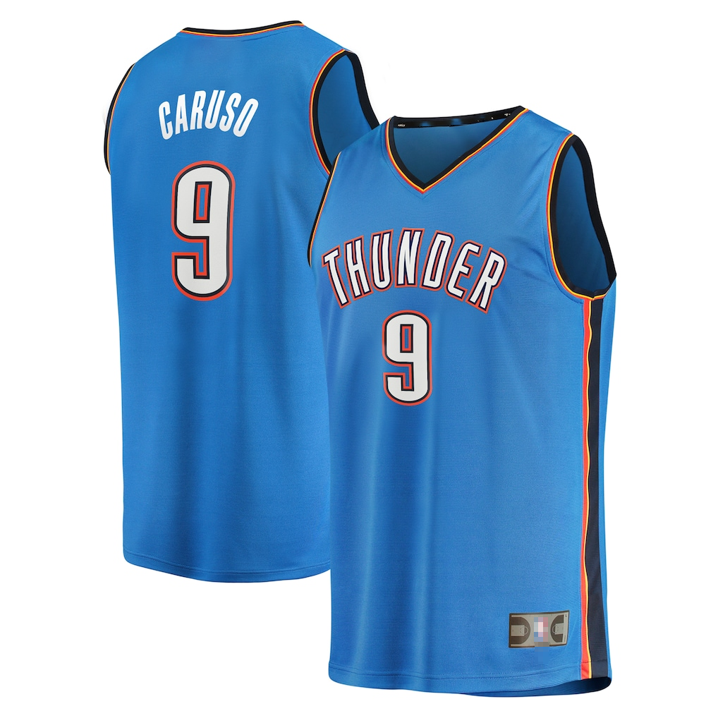CAdoa OC.Thunder #9 Alex Caruso Blue Fast Break Replica Player Stitched Jerseys - Icon Edition