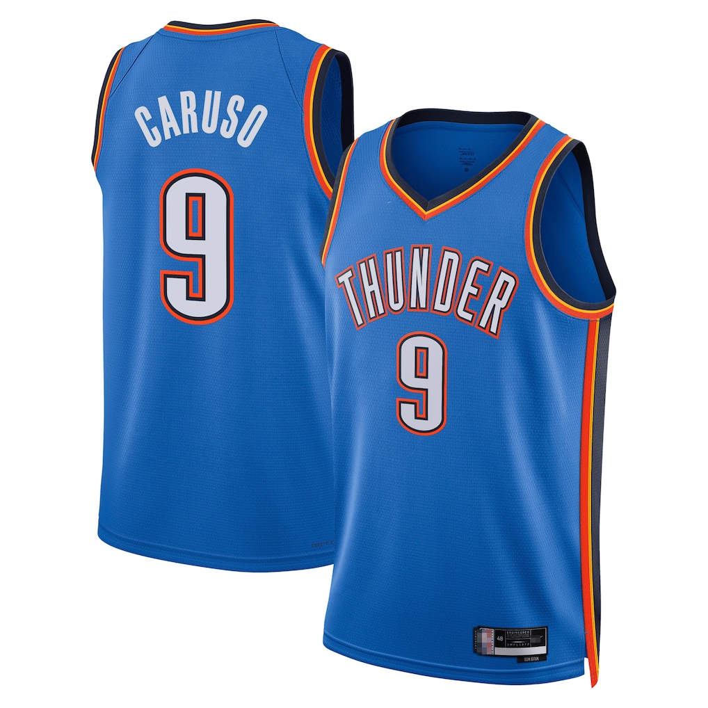 CAdoa OC.Thunder #9 Alex Caruso Blue Swingman Stitched Jerseys- Icon Edition
