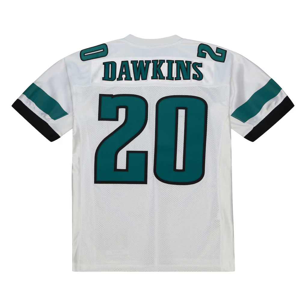 CAdoa P.Eagles 1996 #20 Brian Dawkins Mitchell & Ness White Authentic Throwback Retired Player Stitched Puhic Jersey