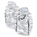 CAdoa P.Eagles Arctic Camo Salute to Service Pullover Hoodies Limited Game Blank Player Stitched Jerseys