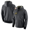 CAdoa P.Eagles Gray Pullover Hoodies Home Game Blank Player Stitched Jerseys
