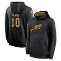 CAdoa P.Eagles #10 Braden Mann Player Black Salute to Service Hoodies Limited Game Stitched Jerseys
