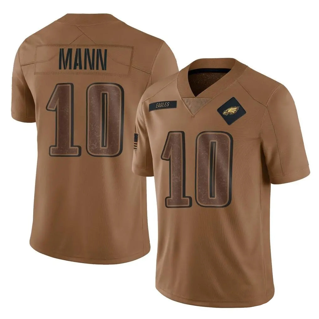 CAdoa P.Eagles #10 Braden Mann Player Brown Salute To Service Limited Stitched Jerseys