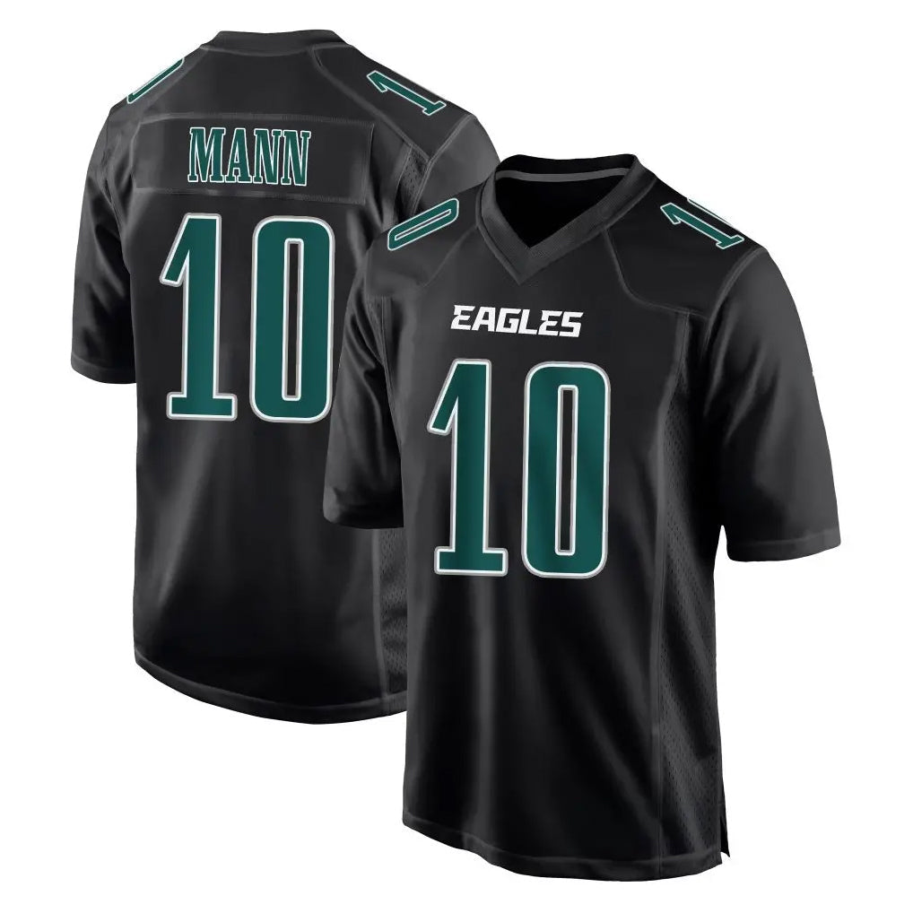 CAdoa P.Eagles #10 Braden Mann Player Carbon Black Fashion Home Game Stitched Jerseys