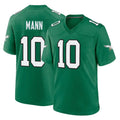 CAdoa P.Eagles #10 Braden Mann Player Green Kelly Alternate Home Game Stitched Jerseys
