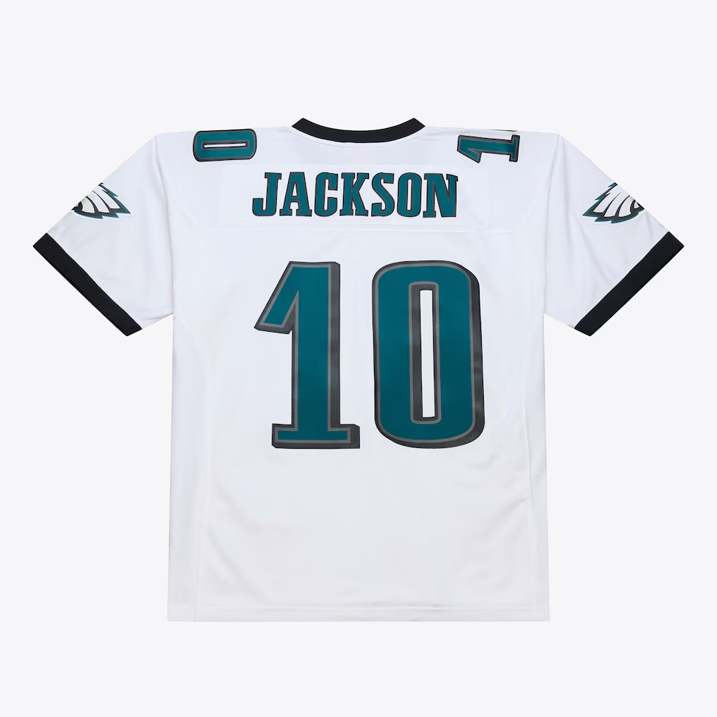 CAdoa P.Eagles #10 DeSean Jackson Mitchell & Ness White 2009 Legacy Throwback Replica Stitched Puhic Jersey