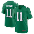 CAdoa P.Eagles #11 A.J. Brown Green Alternate Game Player Stitched American Stitched Jerseys
