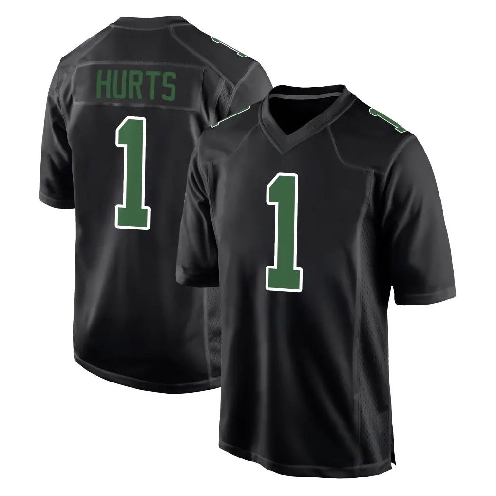 CAdoa P.Eagles #1 Jalen Hurts Player Carbon Green Fashion Home Game Stitched Jerseys
