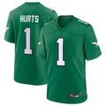 CAdoa P.Eagles #1 Jalen Hurts Player Kelly Green Game Stitched Jerseys