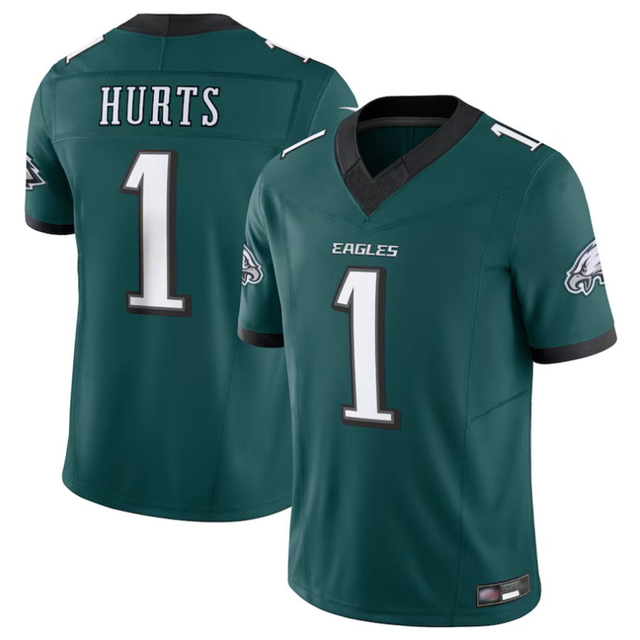 CAdoa P.Eagles #1 Jalen Hurts Player Midnight Green Vapor F.U.S.E. Limited Stitched Jerseys