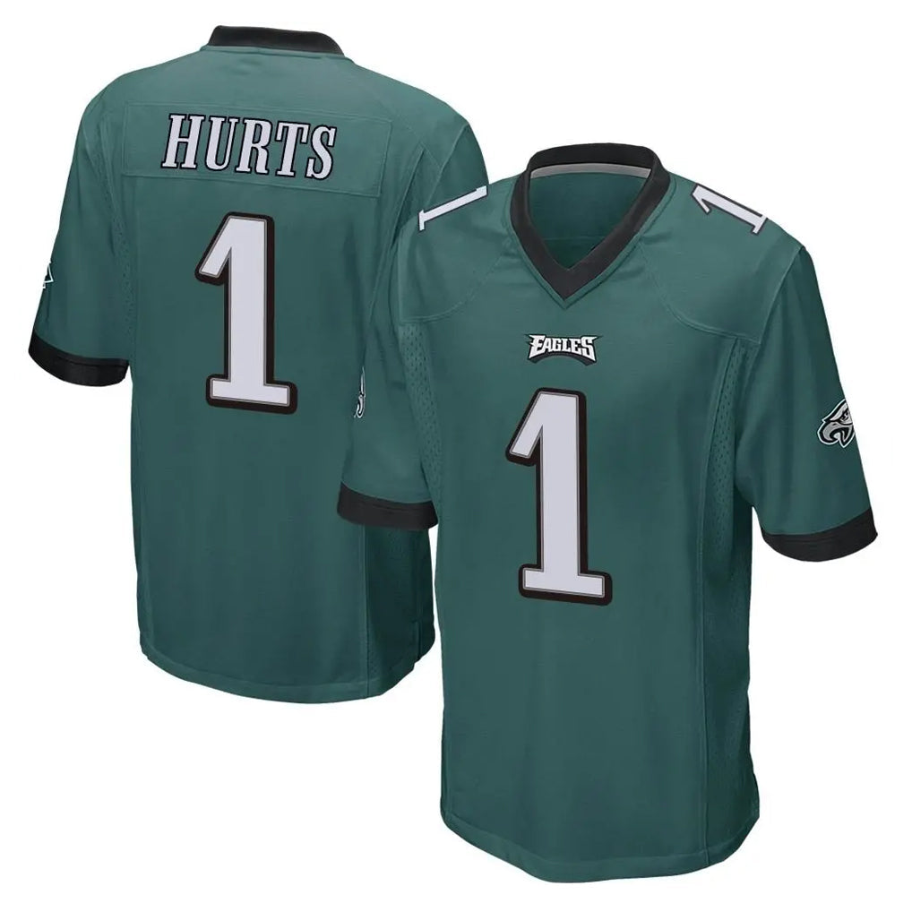 CAdoa P.Eagles #1 Jalen Hurts Player Team Color Green Home Game Stitched Jerseys
