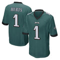 CAdoa P.Eagles #1 Jalen Hurts Player Team Color Green Home Game Stitched Jerseys