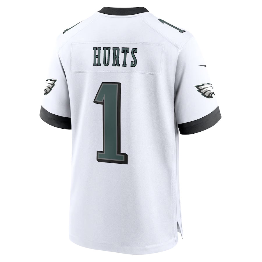 CAdoa P.Eagles #1 Jalen Hurts Player White Home Game Stitched Jerseys