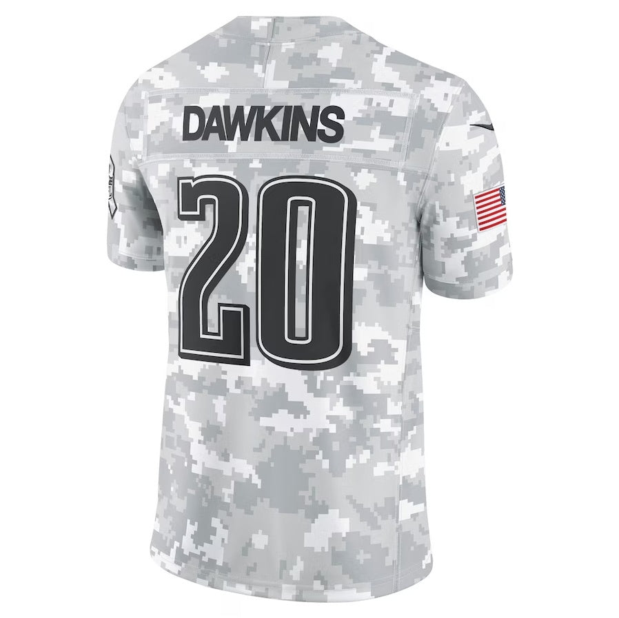 CAdoa P.Eagles #20 Brian Dawkins Arctic Camo 2024 Salute to Service Retired Player Limited Stitched Jerseys