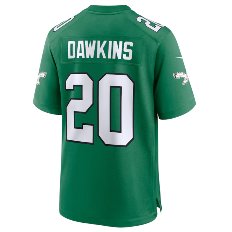 CAdoa P.Eagles #20 Brian Dawkins Green Alternate Retired Player Game Jersey Stitched American Stitched Jersey