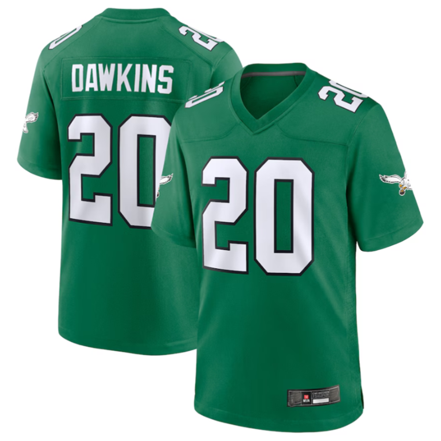 CAdoa P.Eagles #20 Brian Dawkins Green Alternate Retired Player Game Stitched American Stitched Jerseys