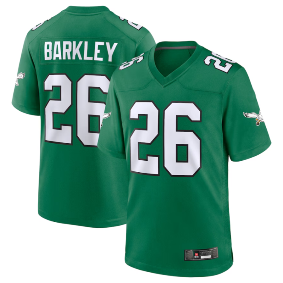 CAdoa P.Eagles #26 Saquon Barkley Green Alternate Game Stitched American Stitched Jerseys