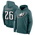 CAdoa P.Eagles #26 Saquon Barkley Player Green Pullover Hoodie Stitched Jerseys