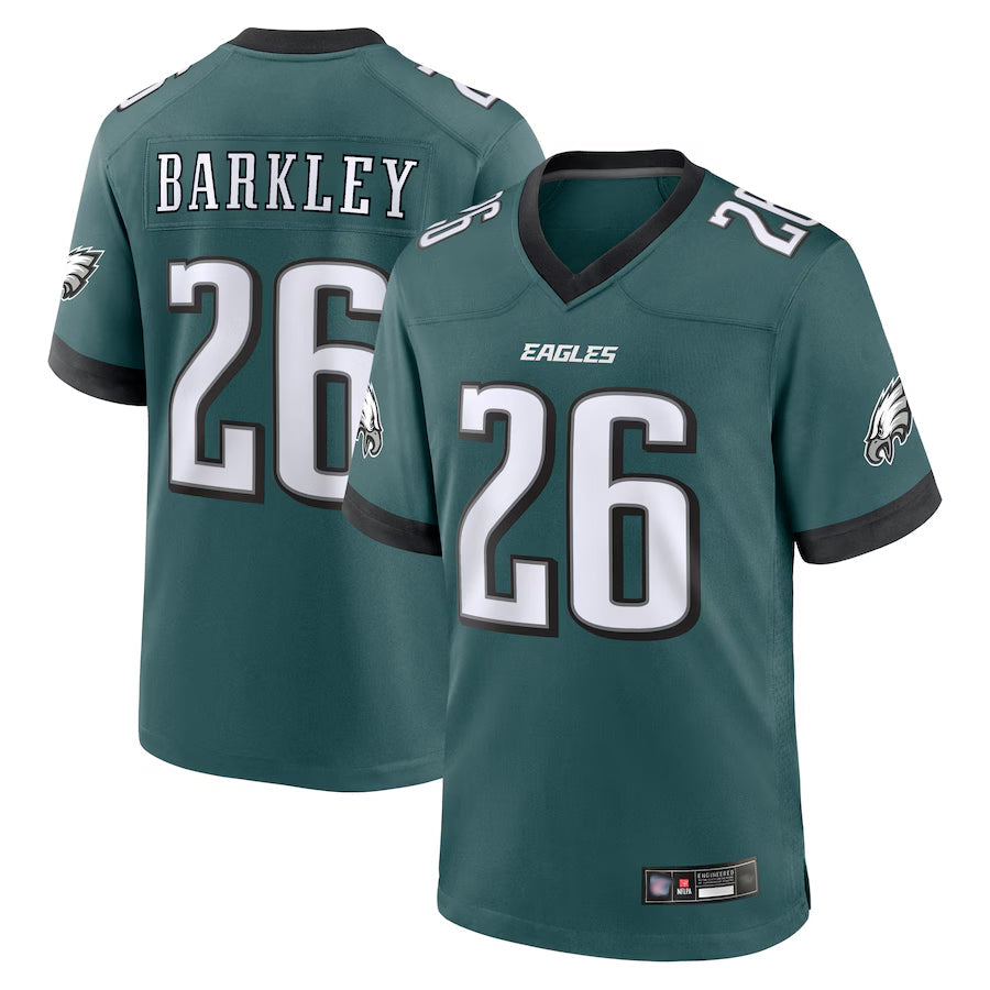 CAdoa P.Eagles #26 Saquon Barkley Player Midnight Green Game Stitched Jerseys