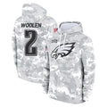 CAdoa P.Eagles #2 Riq Woolen Player Arctic Camo Salute to Service Pullover Hoodies Limited Game Stitched Jerseys