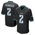CAdoa P.Eagles #2 Riq Woolen Player Black Home Game Stitched Jerseys