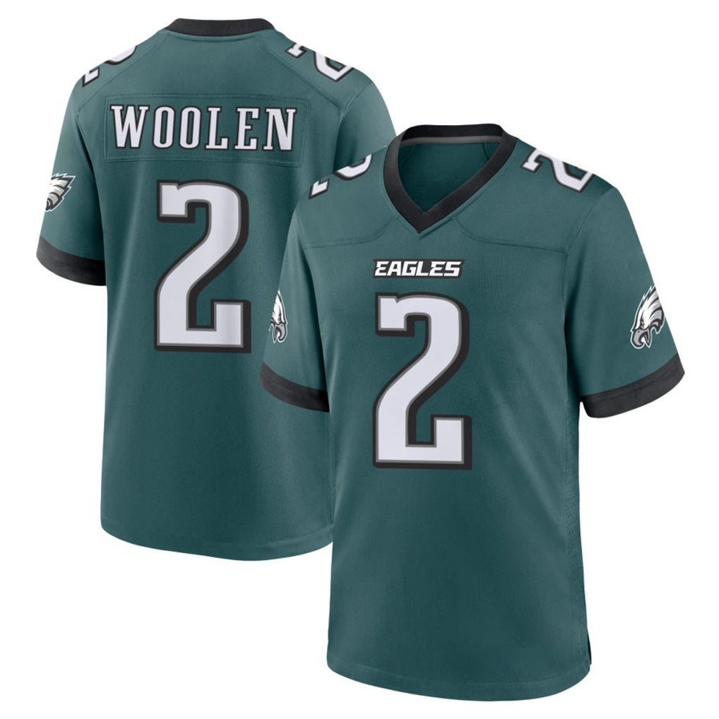 CAdoa P.Eagles #2 Riq Woolen Player Green Home Game Stitched Jerseys