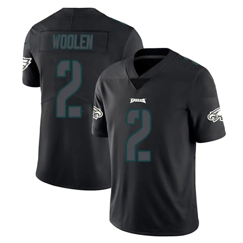 CAdoa P.Eagles #2 Riq Woolen Player Limited Black Impact Home Game Stitched Jerseys