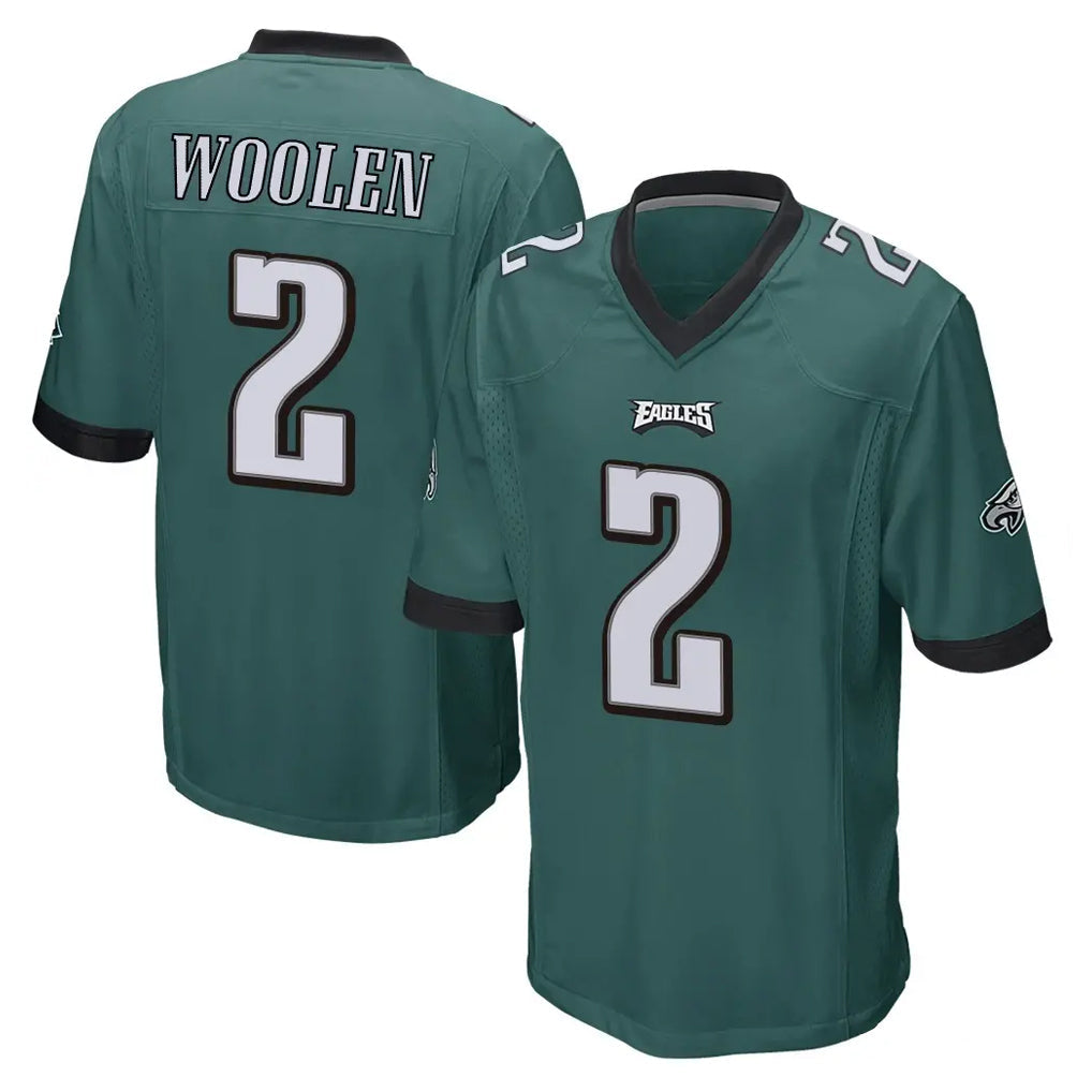 CAdoa P.Eagles #2 Riq Woolen Player Team Color Green Home Game Stitched Jerseys