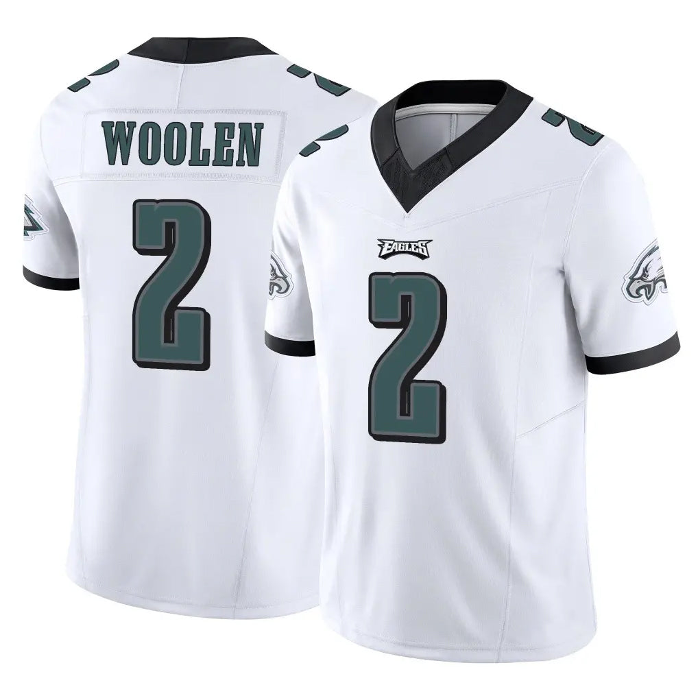 CAdoa P.Eagles #2 Riq Woolen Player White Limited Vapor F.U.S.E. Home Game Stitched Jerseys
