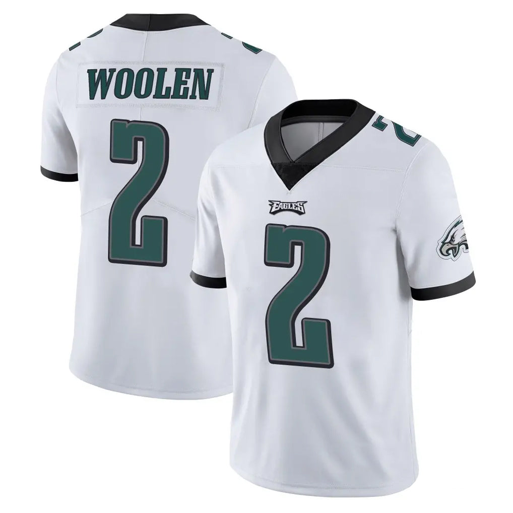 CAdoa P.Eagles #2 Riq Woolen Player White Limited Vapor Untouchable Home Game Stitched Jerseys