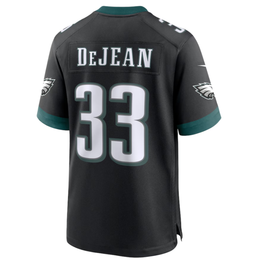 CAdoa P.Eagles #33 Cooper DeJean Black 2024 Draft Alternate Player Game Jersey Stitched American Stitched Jersey