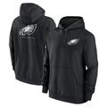 CAdoa P.Eagles Black Military Hoodie Game Stitched Jerseys