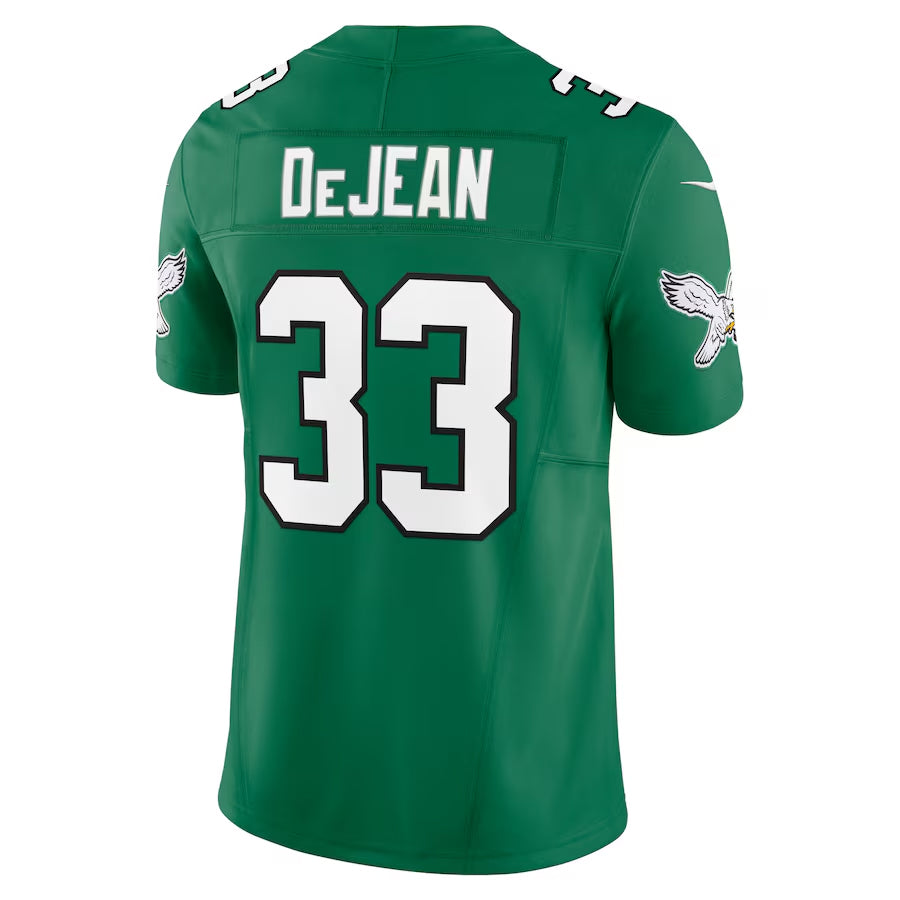 CAdoa P.Eagles #33 Cooper DeJean Player Kelly Green Vapor F.U.S.E. Limited Stitched Jerseys