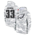 CAdoa P.Eagles #33 Cooper DeJean Player Military Hoodie Arctic Camo Salute To Service Stitched Jerseys