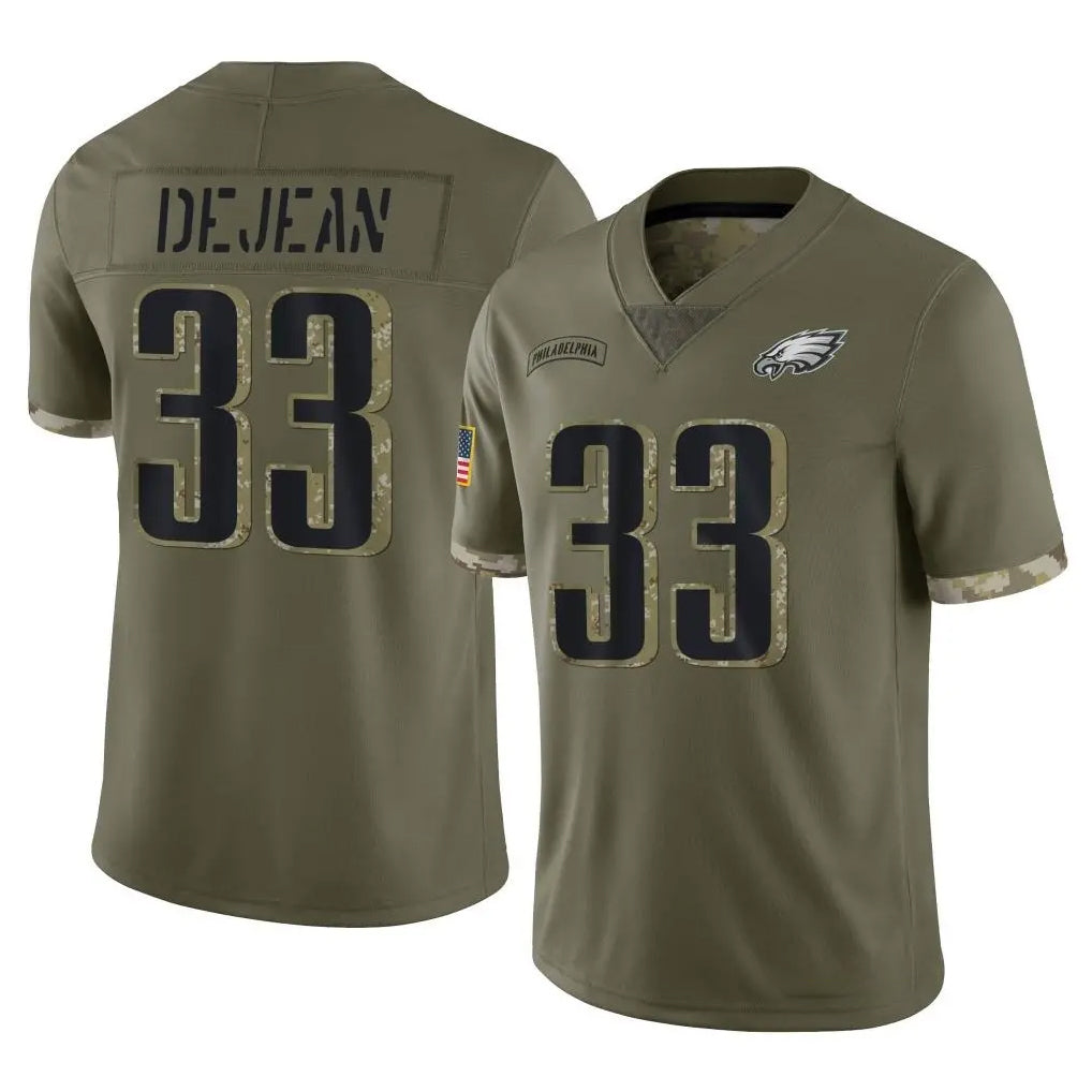 CAdoa P.Eagles #33 Cooper DeJean Player Olive Salute To Service Limited Stitched Jerseys