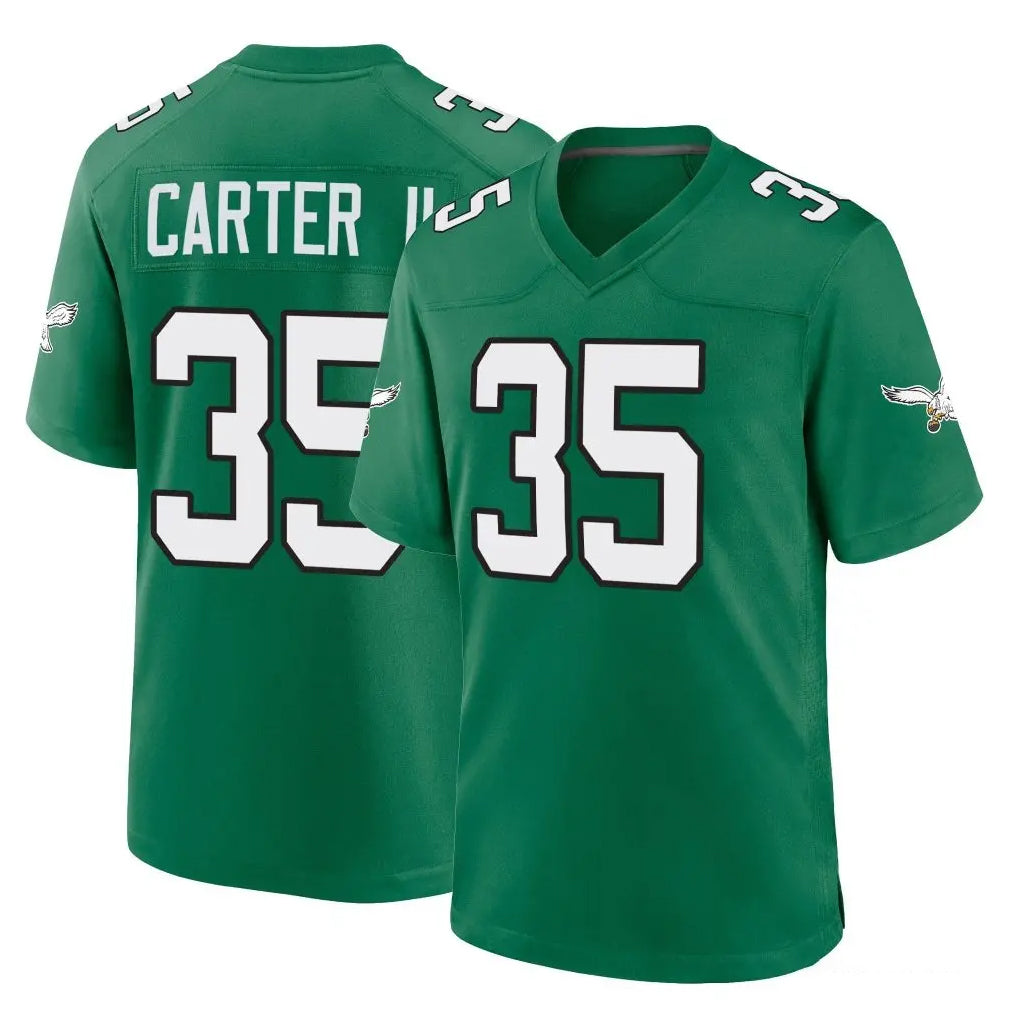 CAdoa P.Eagles #35 Michael Carter II Player Green Kelly Alternate Home Game Stitched Jerseys