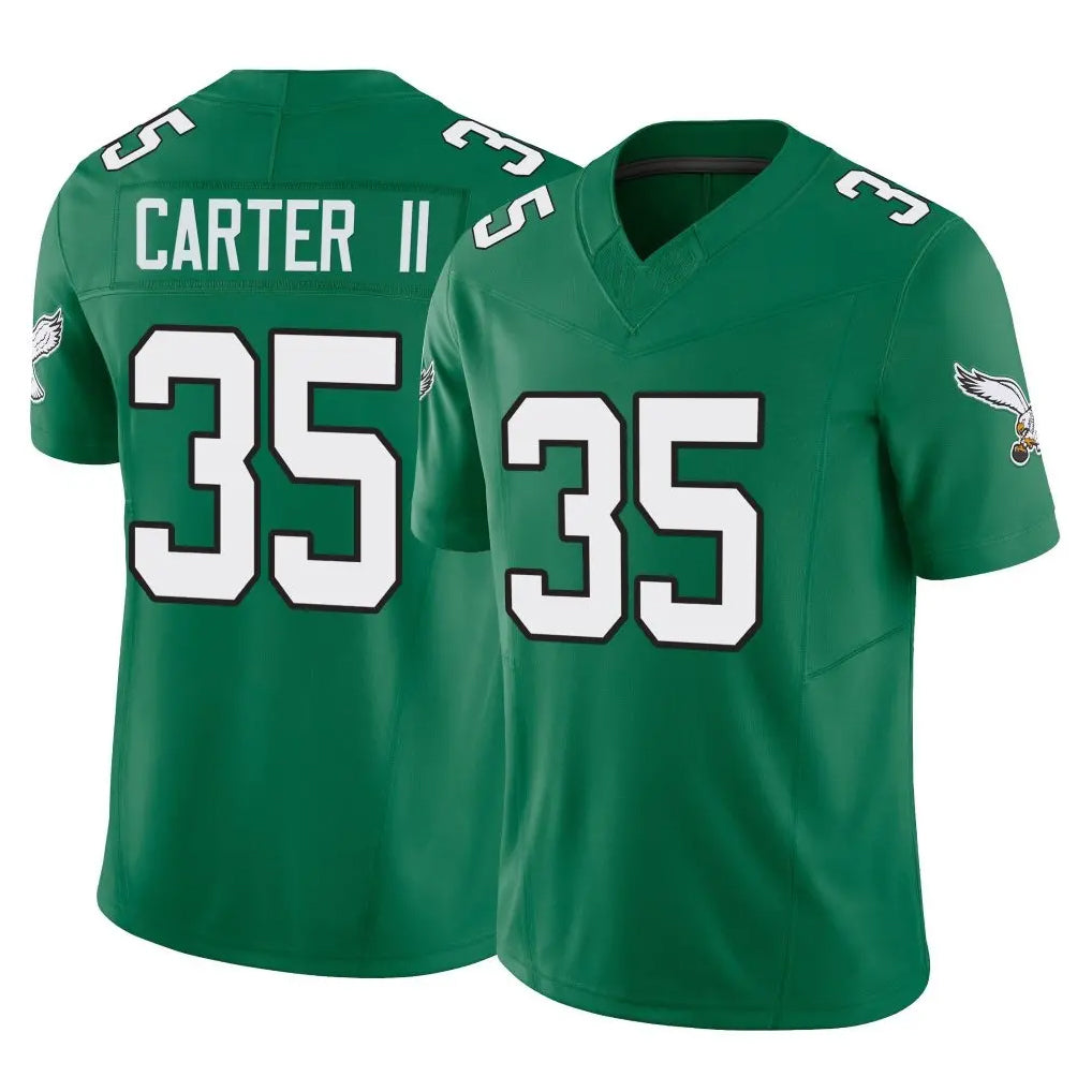 CAdoa P.Eagles #35 Michael Carter II Player Green Kelly Alternate Vapor F.U.S.E. Home Game Stitched Jerseys