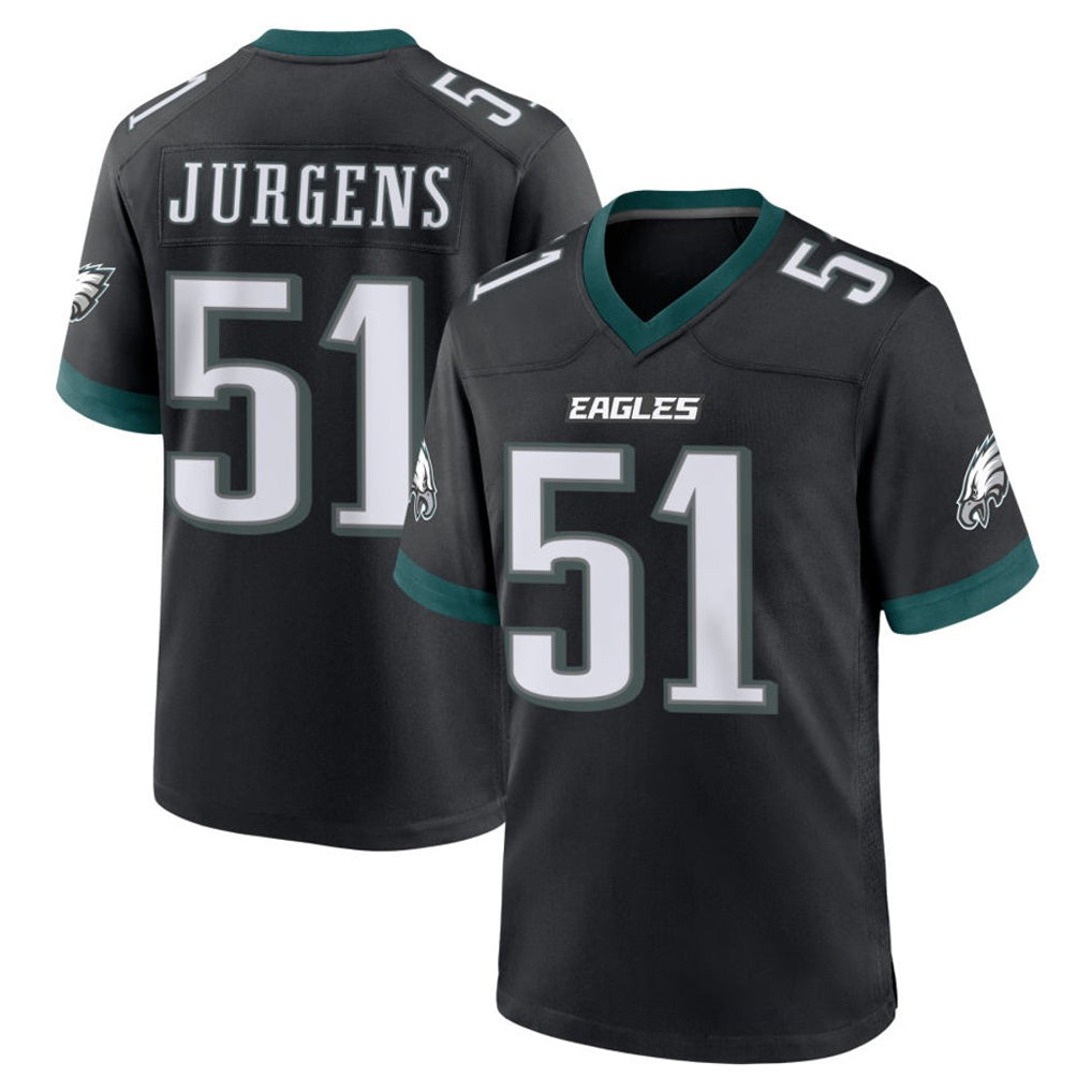 CAdoa P.Eagles #51 Cam Jurgens Player Black Game Home Stitched Jerseys
